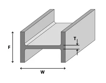 5" X 16#  Steel Wide Flange Beam